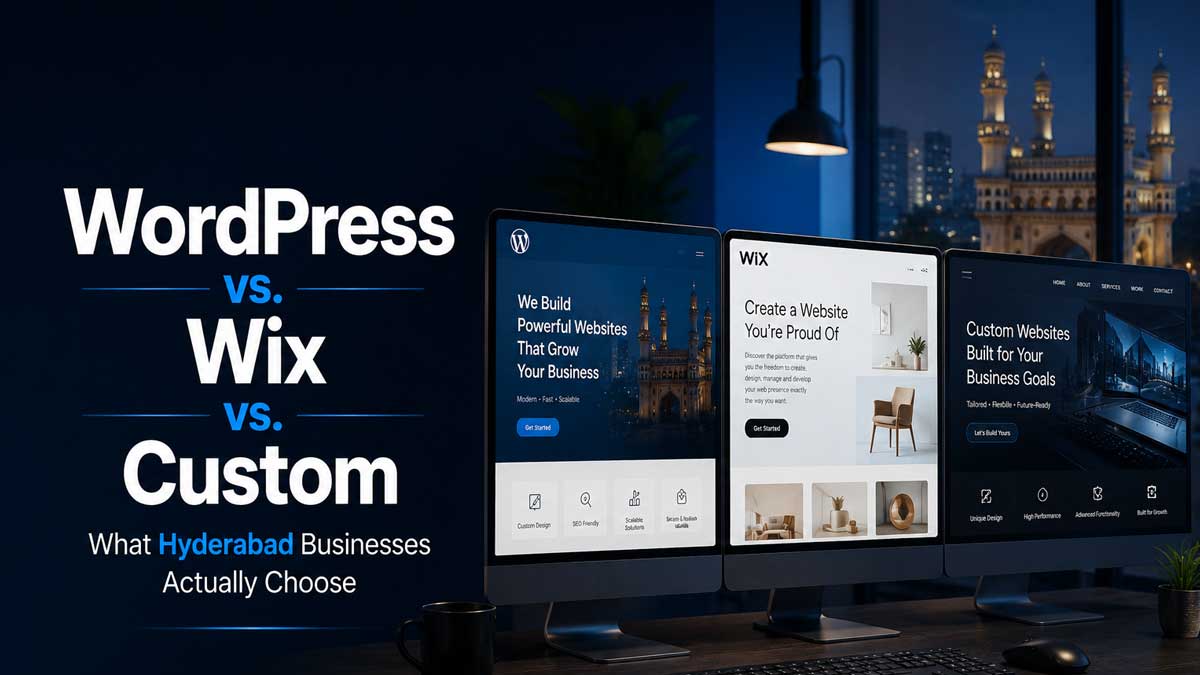 WordPress vs. Wix vs. Custom Development